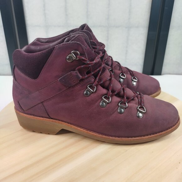 Teva De La Vina Dos Alpine Low Boot Burgundy Waterproof Women US 9.5 - Picture 2 of 16
